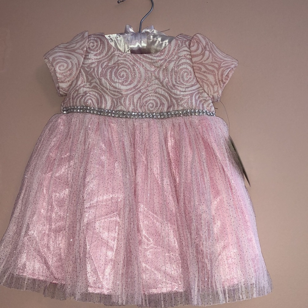 Nanette Baby 3-6M NBW Pink Sparkle Dress